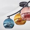 Koyoto Plafoniera, Lampada a sfera Blu, Oro, Ramato, 4-Luci