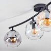Ripoll Plafoniera, Lampada a sfera Ambrato, Chiaro, Grigio fumo, 4-Luci