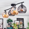 Koyoto Plafoniera, Lampada a sfera Ambrato, Grigio fumo, 4-Luci