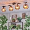 Koyoto Plafoniera, Lampada a sfera Ambrato, 4-Luci