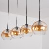 Koyoto Lampadario a sospensione, Lampada a sfera, Lampada a sospensione Ambrato, Chiaro, 4-Luci
