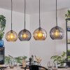 Koyoto Lampadario a sospensione, Lampada a sfera, Lampada a sospensione Ambrato, Grigio fumo, 4-Luci