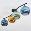 Koyoto Plafoniera, Lampada a sfera Blu, Oro, Verde, 4-Luci
