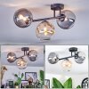 Chehalis Plafoniera, Lampada a sfera Ambrato, Chiaro, Grigio fumo, 3-Luci