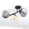 Chehalis Plafoniera, Lampada a sfera Ambrato, Chiaro, Grigio fumo, 3-Luci