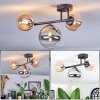 Chehalis Plafoniera, Lampada a sfera Ambrato, Chiaro, Grigio fumo, 3-Luci