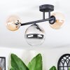 Chehalis Plafoniera, Lampada a sfera Ambrato, Chiaro, Grigio fumo, 3-Luci
