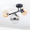 Chehalis Plafoniera, Lampada a sfera Ambrato, Chiaro, Grigio fumo, 3-Luci