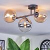 Chehalis Plafoniera, Lampada a sfera Ambrato, Chiaro, Grigio fumo, 3-Luci