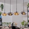 Mertola Lampadario a sospensione, Lampada a sospensione Ambrato, Grigio fumo, 4-Luci