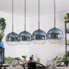 Koyoto Lampadario a sospensione, Lampada a sfera, Lampada a sospensione Blu, Chiaro, 4-Luci