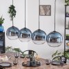 Koyoto Lampadario a sospensione, Lampada a sfera, Lampada a sospensione Blu, Chiaro, 4-Luci