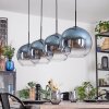 Koyoto Lampadario a sospensione, Lampada a sfera, Lampada a sospensione Blu, Chiaro, 4-Luci