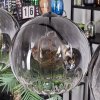 Koyoto Lampadario a sospensione, Lampada a sfera, Lampada a sospensione Chiaro, Grigio fumo, 4-Luci
