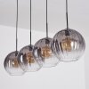 Koyoto Lampadario a sospensione, Lampada a sfera, Lampada a sospensione Chiaro, Grigio fumo, 4-Luci