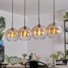 Koyoto Lampadario a sospensione, Lampada a sfera, Lampada a sospensione Ambrato, Chiaro, 4-Luci