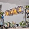 Koyoto Lampadario a sospensione, Lampada a sfera, Lampada a sospensione Ambrato, Grigio fumo, 4-Luci