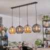 Koyoto Lampadario a sospensione, Lampada a sfera, Lampada a sospensione Ambrato, Grigio fumo, 4-Luci