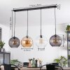Koyoto Lampadario a sospensione, Lampada a sfera, Lampada a sospensione Ambrato, Chiaro, Grigio fumo, 4-Luci
