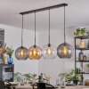 Koyoto Lampadario a sospensione, Lampada a sfera, Lampada a sospensione Ambrato, Chiaro, Grigio fumo, 4-Luci