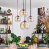Koyoto Lampadario a sospensione, Lampada a sfera, Lampada a sospensione Ambrato, Chiaro, 4-Luci