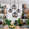 Koyoto Lampadario a sospensione, Lampada a sfera, Lampada a sospensione 30 cm Grigio fumo, 4-Luci