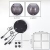 Koyoto Lampadario a sospensione, Lampada a sfera, Lampada a sospensione 30 cm Grigio fumo, 4-Luci