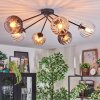 Koyoto Plafoniera, Lampada a sfera 77.5 cm Ambrato, Chiaro, Grigio fumo, 6-Luci