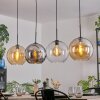Koyoto Lampadario a sospensione, Lampada a sfera, Lampada a sospensione Ambrato, Chiaro, Grigio fumo, 4-Luci