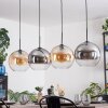 Koyoto Lampadario a sospensione, Lampada a sfera, Lampada a sospensione Ambrato, Chiaro, Grigio fumo, 4-Luci
