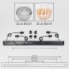 Koyoto Lampadario a sospensione, Lampada a sfera, Lampada a sospensione Ambrato, Chiaro, Grigio fumo, 4-Luci