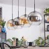 Koyoto Lampadario a sospensione, Lampada a sfera, Lampada a sospensione Ambrato, Chiaro, Grigio fumo, 4-Luci