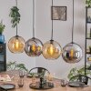 Koyoto Lampadario a sospensione, Lampada a sfera, Lampada a sospensione Ambrato, Cromo, Grigio fumo, 4-Luci