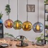 Koyoto Lampadario a sospensione, Lampada a sfera, Lampada a sospensione Blu, Oro, Verde, Ramato, 4-Luci