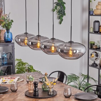 Mertola Lampadario a sospensione, Lampada a sospensione Grigio fumo, 4-Luci