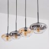 Mertola Lampadario a sospensione, Lampada a sospensione Ambrato, Chiaro, Grigio fumo, 4-Luci