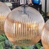 Koyoto Lampadario a sospensione, Lampada a sfera, Lampada a sospensione Ambrato, 4-Luci