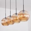Koyoto Lampadario a sospensione, Lampada a sfera, Lampada a sospensione Ambrato, 4-Luci
