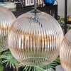 Koyoto Lampadario a sospensione, Lampada a sfera, Lampada a sospensione Ambrato, Chiaro, 4-Luci