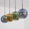 Koyoto Lampadario a sospensione, Lampada a sfera, Lampada a sospensione Blu, Oro, Verde, 4-Luci