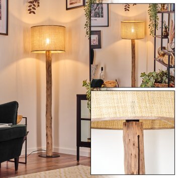 Sabadim Lampada da terra Écru, Nero, 1-Luce