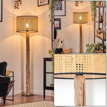 Ramila Lampada da terra Écru, Nero, 1-Luce