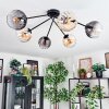 Koyoto Plafoniera, Lampada a sfera 77.5 cm Ambrato, Chiaro, Grigio fumo, 6-Luci