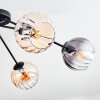 Koyoto Plafoniera, Lampada a sfera 77.5 cm Ambrato, Chiaro, Grigio fumo, 6-Luci