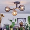 Chehalis Plafoniera, Lampada a sfera Ambrato, Grigio fumo, 3-Luci