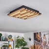 Vorlix Plafoniera LED Aspetto del legno, Nero, 1-Luce