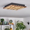 Vorlix Plafoniera LED Aspetto del legno, Nero, 1-Luce