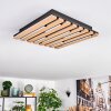 Vorlix Plafoniera LED Aspetto del legno, Nero, 1-Luce