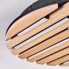 Vorlix Plafoniera LED Aspetto del legno, Nero, 1-Luce