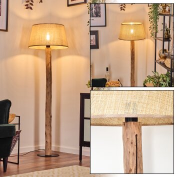 Sabadim Lampada da terra Écru, Nero, 1-Luce